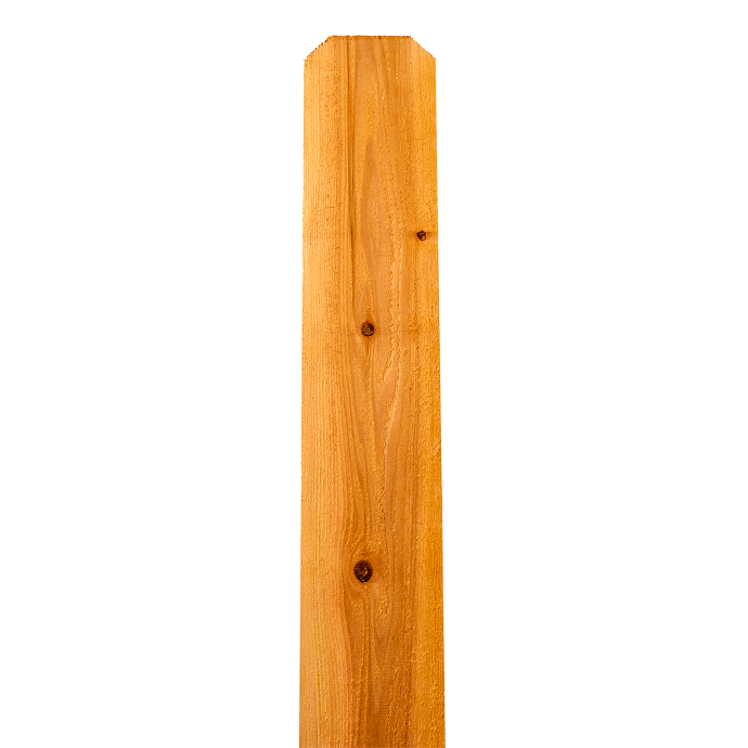 6 ft Cedar Fence Picket — Pacific Cedar Prime, 5½″ Dog-Ear