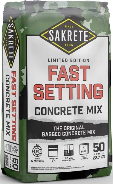 Sakrete Fast-Setting Concrete Mix — 50 lb Bag